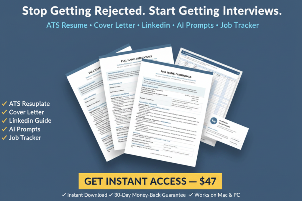 Healthcare Job Application Kit - 8 professional tools instant download